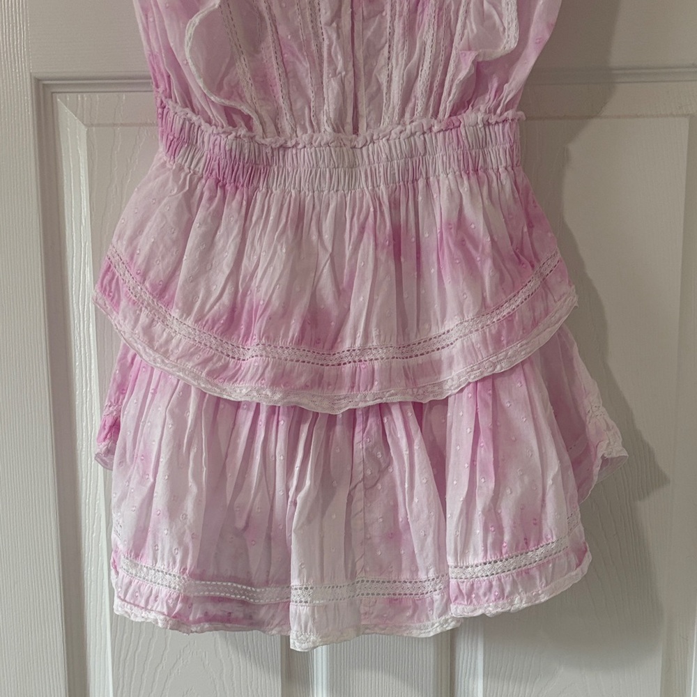 LoveShackFancy Pink Natasha Heritage Mini Dress Peony Pink XS - Picture 6 of 6